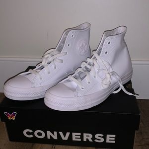 All White Converse Shoes